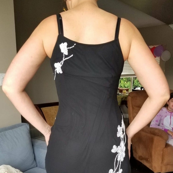 Vintage Black Bias Cut Marina Bresler Dress - Picture 4 of 10